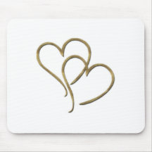 Hearts of gold mousemats