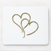 Hearts of gold mousemats