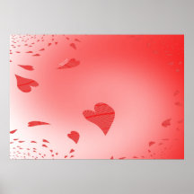 Hearts on Pink Poster