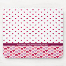 Hearts Pattern Valentine Mousepad