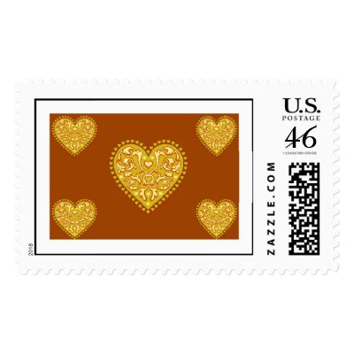 Hearts Postage Stamp by jeffsdx