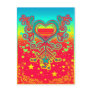 hearts post card