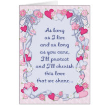 Hearts & Ribbon Romance - Inside Verse Greeting Cards