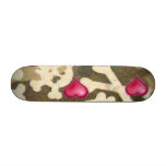 Hearts/Skulls Camo Look Skateboard