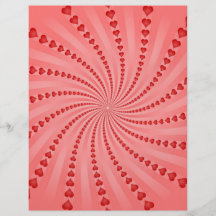 Hearts Spiral: Vector Artwork: Personalised Flyer