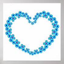 Hearts & Stars Butterfly Heart Poster