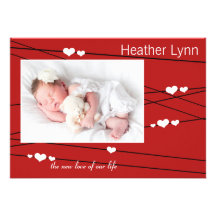 Heartstrings Photo Birth Announcement