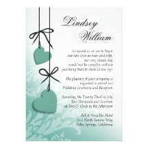 Heartstrings Wedding mint Invite