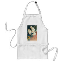 Hearty Christmas Wishes Kid's Peeking Card Apron