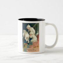 Hearty Christmas Wishes Kid's Peeking Card Coffee Mugs