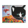 HEARTY THE FOLK ART CAT POST CARD