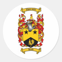 HEATH FAMILY CREST -  HEATH COAT OF ARMS STICKERS