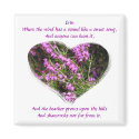 Heather & Shamrocks Irish Proverb Magnet