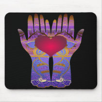 Heaven Hands Dark Mousepad