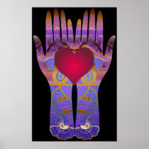 Heaven Hands Dark Print
