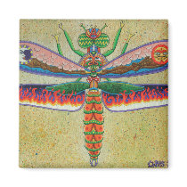 Heaven n Hell Dragonfly  Fridge Magnet