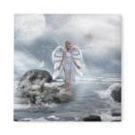 Heavenly Angel And Unicorn Magnet