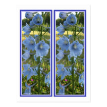 HEAVENLY BLUE BOOKMARKS POST CARDS