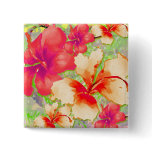 Heavenly Hibiscus Button