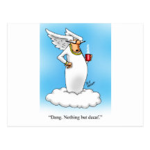 Heavenly Humour Angel Coffee Cartoon Gift! Postcard