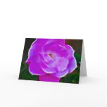 Heavenly pink rose and meaning greeting card
