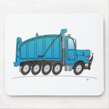 Heavy Duty Dump Truck Blue Mouse Pad