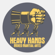 Heavy Hands MMA Stickers