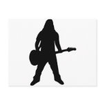 heavy metal guitar player postcards