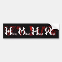 heavy metal hard wear official bumper sticker