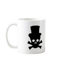 Heavy Metal Skull with Top hat Mugs