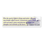 heb4sharper than any two-edged sword bumper stickers