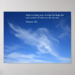 Hebrew 11:1 Clouds Posters