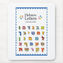 hebrew Alphabet Mouse Mat