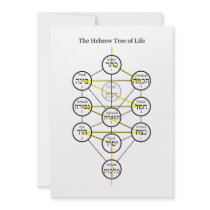 Hebrew Kabbalistic Tree of Life with Flaming Sword Custom Announcements
