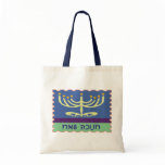Hebrew Script Menorah Bags
