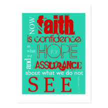 Hebrews 11:1 postcards