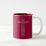 Hebrews 12:2 - Silver on Crimson Mugs