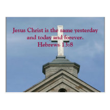 Hebrews 13:8  Postcard