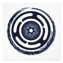 Hecate's Wheel (Blue) Invitations