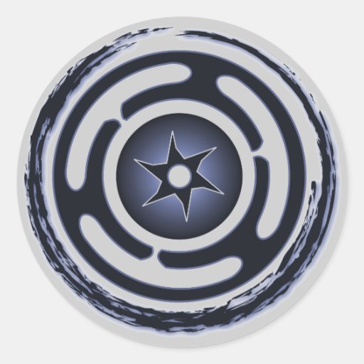 Hecate's Wheel (Blue) Stickers