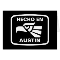 Hecho en Austin personalizado custom personalised Card