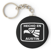 Hecho en Austin personalizado custom personalised Keychains