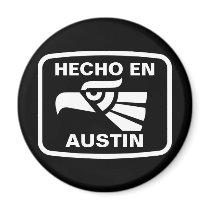 Hecho en Austin personalizado custom personalised Fridge Magnets
