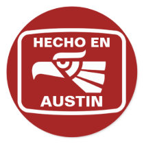 Hecho en Austin personalizado custom personalised Stickers