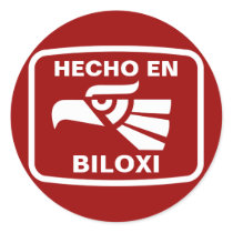 Hecho en Biloxi personalizado custom personalised Round Sticker