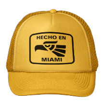 Hecho en Miami personalizado custom personalised Trucker Hats
