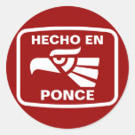 Hecho en Ponce personalizado custom personalised Round Sticker