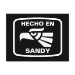 Hecho en Sandy personalizado custom personalised postcards