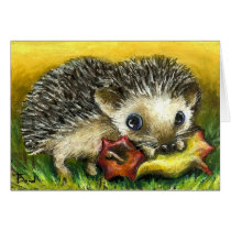 Hedgehog and apple