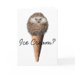 Hedgehog Ice Cream cards